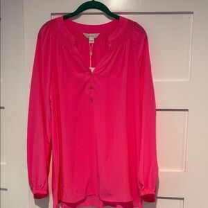 Lilly Pulitzer Elsa Hot Pink Blouse